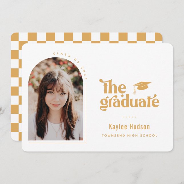 Foton av typen Retro Studenten Meddelande (Fram/baksida)