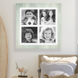 Foton Black White Turcos Distress Wood Canvastryck