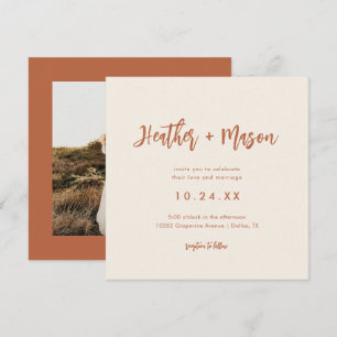 Foton Bröllop på Rust Desert Bröllop Square Spara Datumet