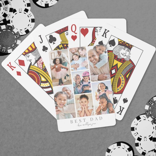 Foton far Personlig Pappa Casinokort (Father Personalized Dad Photo Poker Cards)
