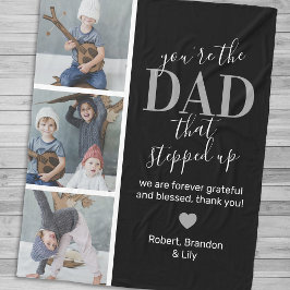 Foton fars dag Step pappa Fleecefilt