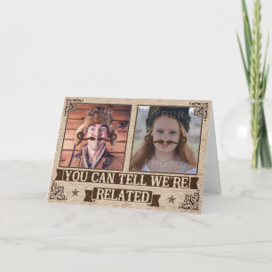 Foton för Anpassningsbarna Funny Fars dag Mustache Kort
