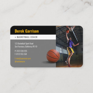 Foton för basketbollspelaren Basketball Coach B Visitkort