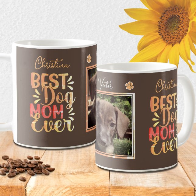 Foton för bästa Hund-Mamma någonsin, eget namn Kaffemugg (Skapare uppladdad)