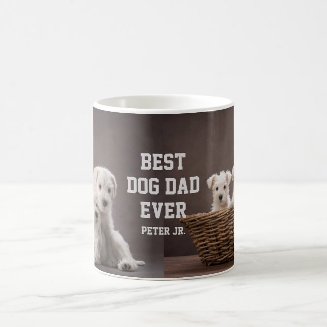 Foton för bästa Hund Pappa någonsin-Anpassningsbar Kaffemugg (Center)