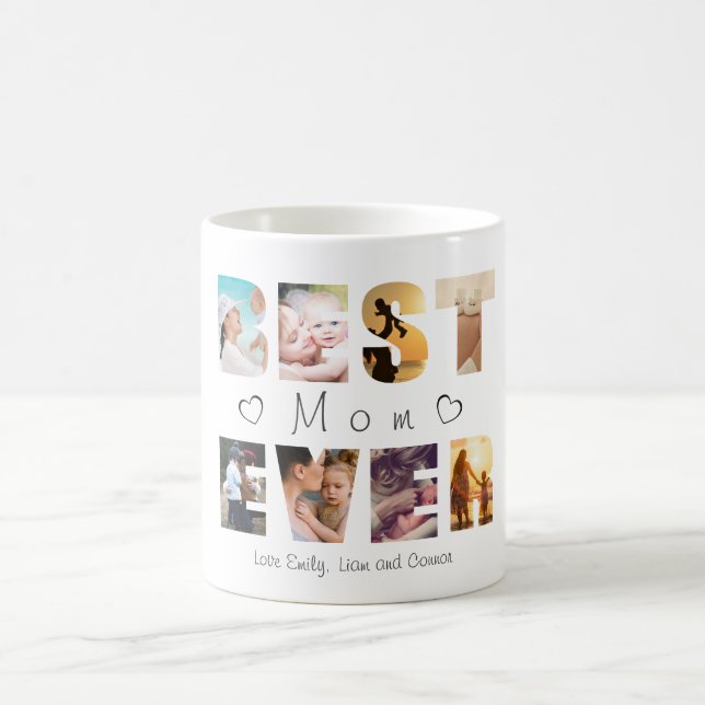 Foton för bästa mamma-anpassningsbar någonsin kaffemugg (Center)