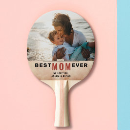 Foton för bästa Mamma någonsin på Mor:s vattenfärg Pingisracket