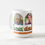 Foton för bästa Pappa någonsin i Retro Text 3 Kaffemugg<br><div class="desc">Det här fotokaffet mugg är en perfekt gåva till pappa! Utformningen har tre bågfoto med texten "best pappa nånsin". Anpassa till barnens namn.</div>