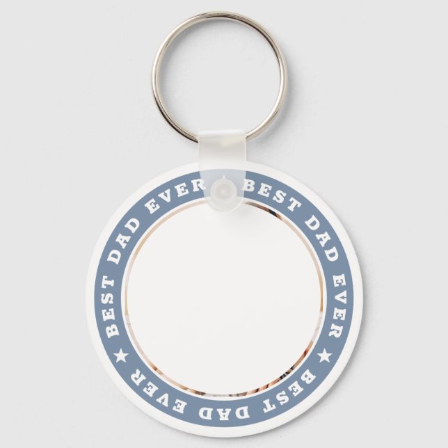 Foton för bästa Pappa någonsin med moderna stjärno Nyckelring (Framsida)