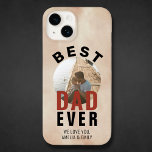 Foton för bästa Pappa någonsin på Far:s vattenfärg<br><div class="desc">Modern Bästa Pappa någonsin  Orange Watercolor Far's Day Photo iphone case. Texten är i trendig typografi och fotot är i ett runt ram. Anpassa texten och lägg till fotot. En söt gåva till en far eller farfar på Far dag eller födelsedag.</div>