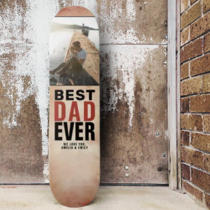 Foton för bästa Pappa någonsin på Far:s vattenfärg Mini Skateboard Bräda 18,5 Cm