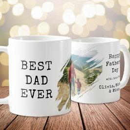 Foton för bästa Pappa någonsin penseldrag Kaffemugg
