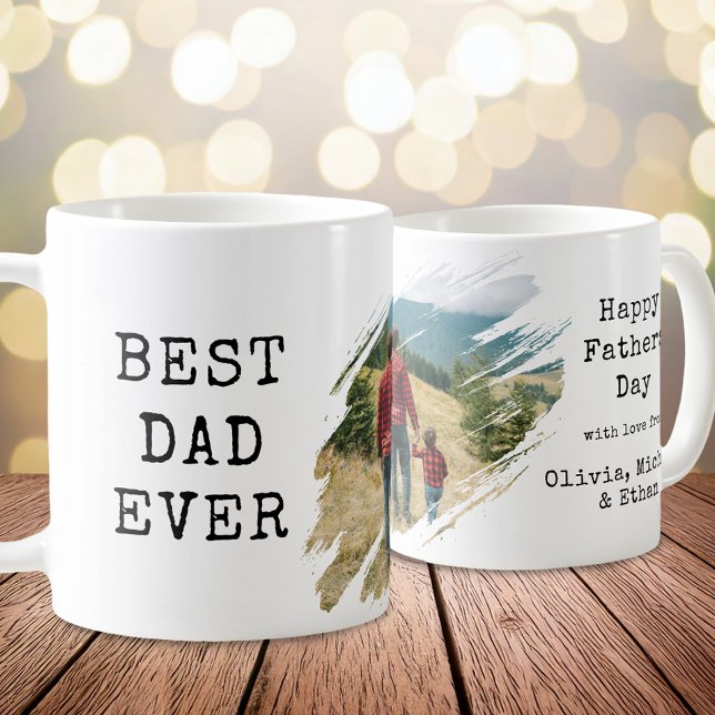 Foton för bästa Pappa någonsin penseldrag Kaffemugg (Skapare uppladdad)