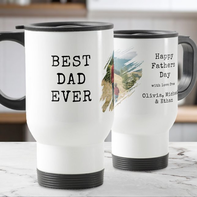 Foton för bästa Pappa någonsin penseldrag Resemugg (Skapare uppladdad)