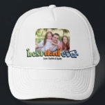 Foton för bästa Pappa någonsin-retro-text Keps<br><div class="desc">Den här fotohatten ger en perfekt till pappa! Utformningen har ett foto med rundade hörn och texten "bäst pappa någonsin". Anpassa till barnens namn.</div>
