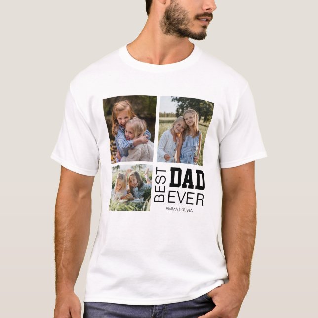 Foton för bästa Pappa-Personlig T Shirt (Framsida)