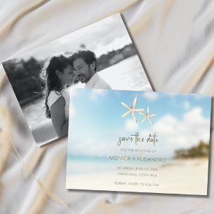 Foton för Beach Destination Wedding Photo Spara Datumet