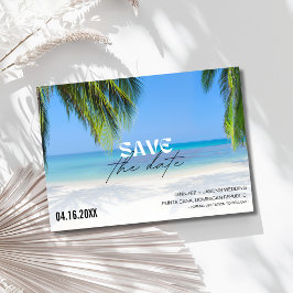 Foton för Beach Destination Wedding Photo Spara Datumet