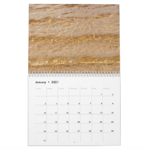 Foton för Beach Ocean Vågar Coola Landscape Vatt Kalender