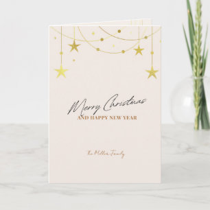 Foton för Beige Minimalistic julcard Anpassningsba Kort