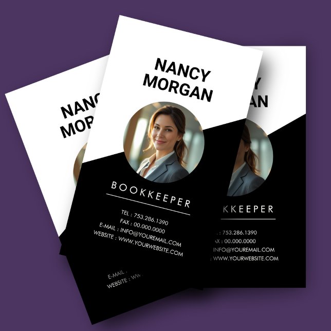 Foton för bokhållare visitkort (Skapare uppladdad)