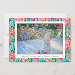 Foton för Bright Handflatan Beach-julprydnader Julkort