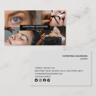 Foton för Brow Beauty Salon Chic Anpassningsbar Visitkort