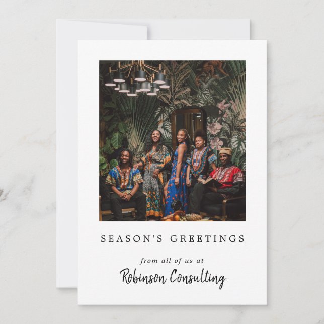 Foton för Business Logotyp - Julmodern teamet Julkort (Framsida)