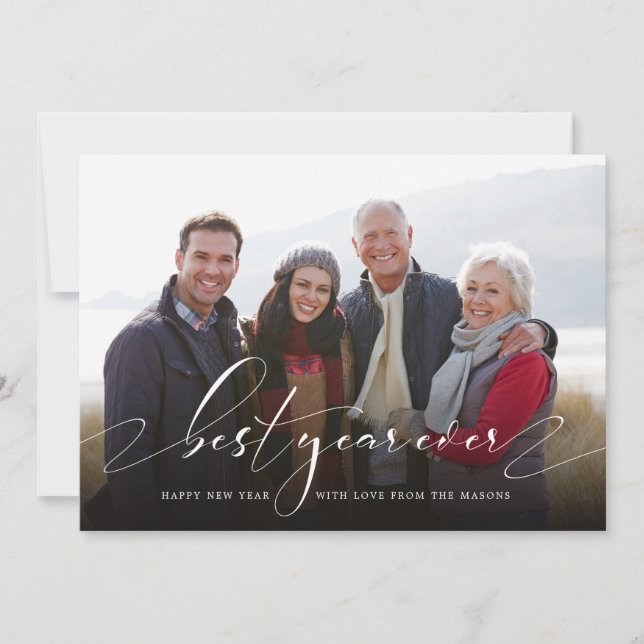 Foton för det bästa året av nyårsautopin julkort (Framsida)