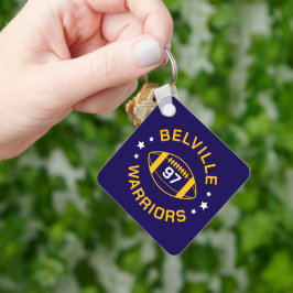 Foton för fotboll för marint och Guld Nyckelring