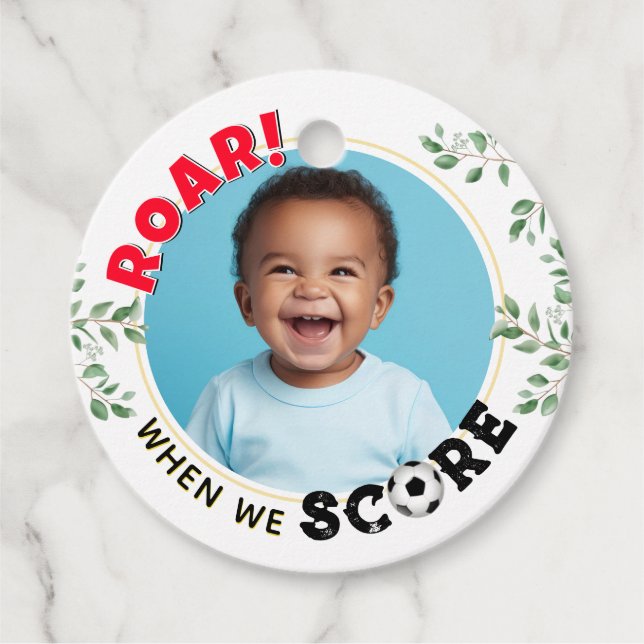 Foton för fotboll gåvor etiketter (Framsida)