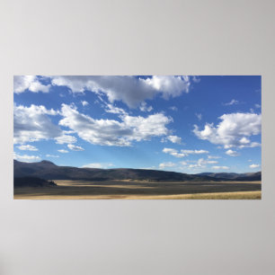 Foton för fredliga moln från New mexico Blå himmel Poster
