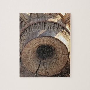 Foton för gammala västern Wagon Wheel Photo Pussel