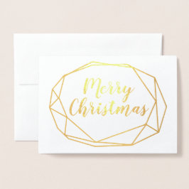 Foton för geometrisk Ram-jultypografi Folierat Kort