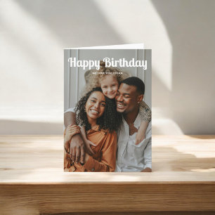 Foton för Grattis på födelsedagen Retro Script 3 Kort