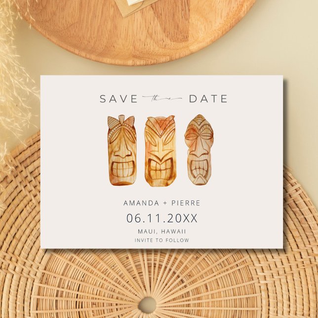 Foton för Hawaii Island Beach Wedding Photo Spara Datumet (Hawaii Island Beach Wedding Photo Save The Date)