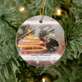 Foton för Julgran-stjärna i Guld Glitter Julgransprydnad Keramik