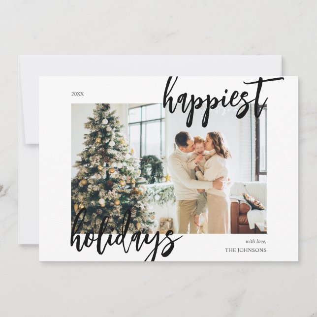 Foton för julpenselskript i lycklig julkort (Framsida)