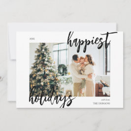 Foton för julpenselskript i lycklig julkort