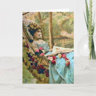 Foton för kvinnlig uppmjukande Vintage Kort