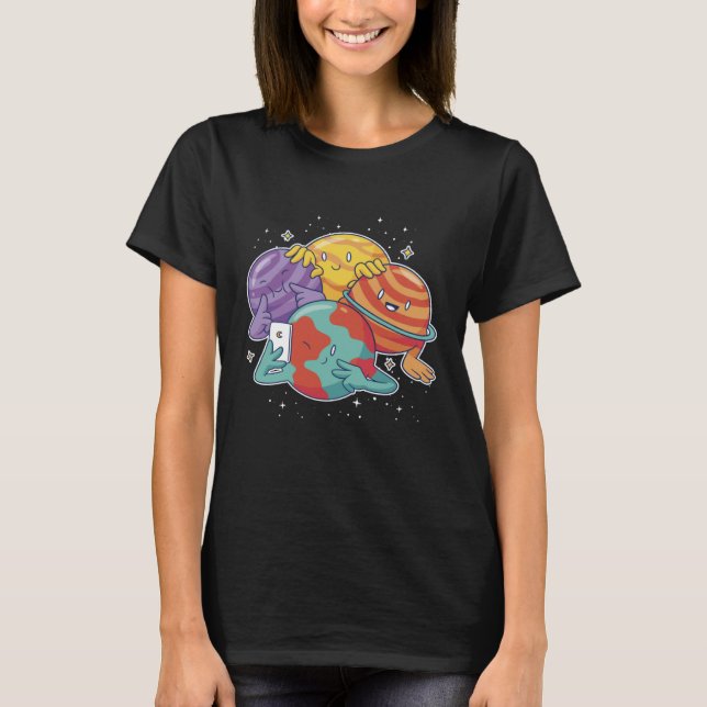 Foton för markerat område för planeter t shirt (Framsida)