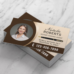 Foton för Mobile Notary Signing Agent Elegant Visitkort