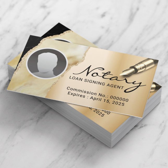 Foton för notärt lån som undertecknar Marble Agate Visitkort (Skapare uppladdad)