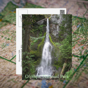Foton för olympisk nationalpark - vattenfall - res vykort