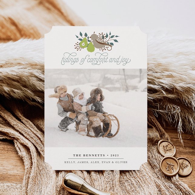 Foton för Partridge och Pear Helgdag Julkort (Skapare uppladdad)