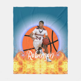 Foton för personlig Space Basketball Player Fleecefilt