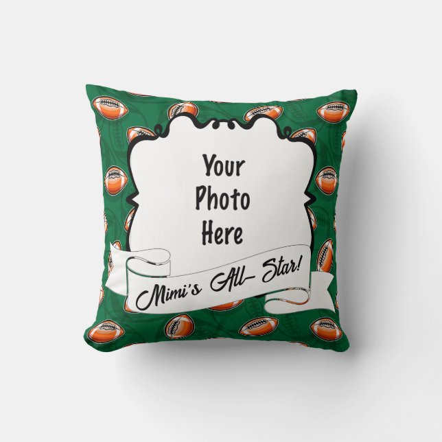 Foton för Personligen Fotboll i fotboll Ram Kudde (Framsida)