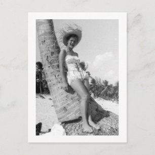 Foton för Retro Miami Beach Dam 1950-talet Vykort