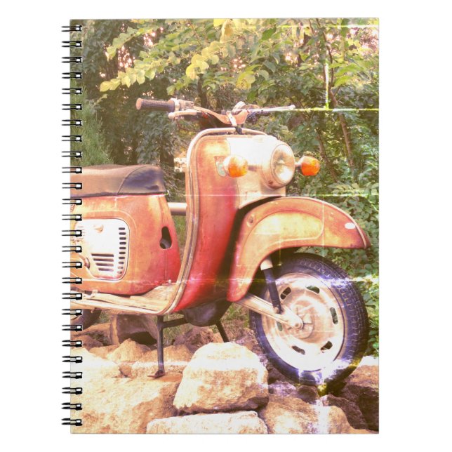 Foton för Retro Scooter - anteckningsbok (Framsidan)