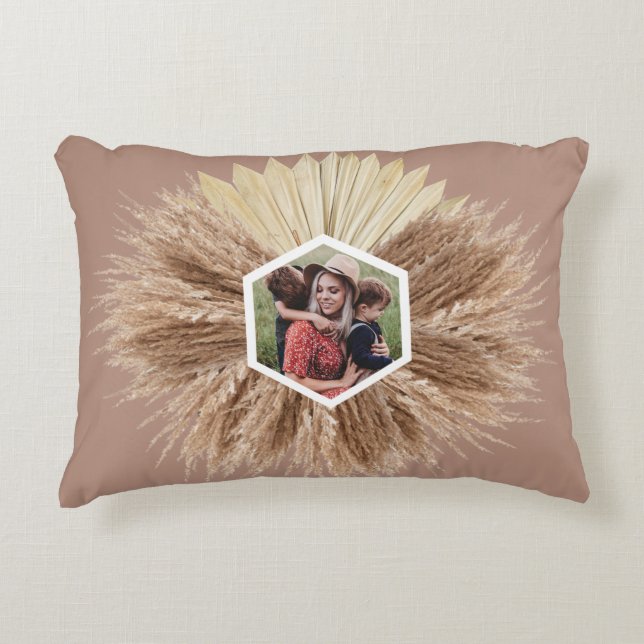 Foton för Rustic Warm Neutralt Färg Anpassningsbar Prydnadskudde (Framsidan)